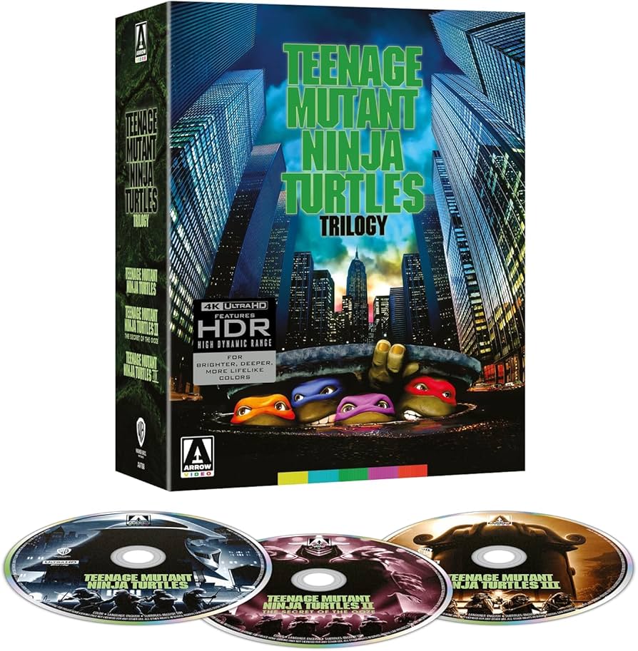 Teenage Mutant Ninja Turtles Trilogy Arrow Video Limited Edition 4K UHD box set